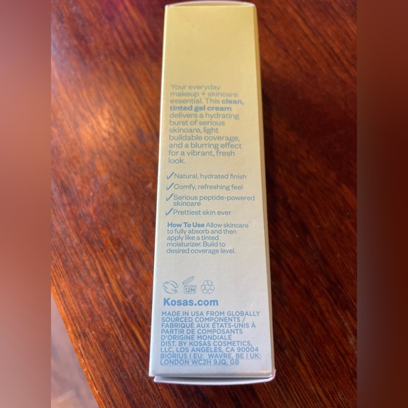 Kosas BB Burst Tinted Gel Cream- NWT/New & Sealed - Hydrating Skincare + Tint - Picture 3 of 7